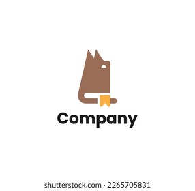 estilo de logotipo del vector de animales del libro de mascotas