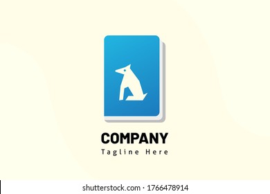 guía de mascotas ilustra modelo de logotipo educativo para la escuela, e-learning, clases en línea, clases, estudios de club, estudio, biblioteca, aprendizaje.