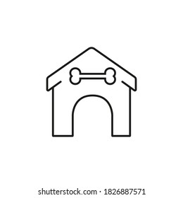 pet booth element of vet icon for mobile concept and web apps. Thin line pet booth icon can be used for web and mobile. Premium icon on white background