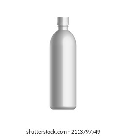 PET Bottle mockup on white isolated background. Vector illustration