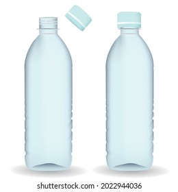 PET bottle transparent lid icon 