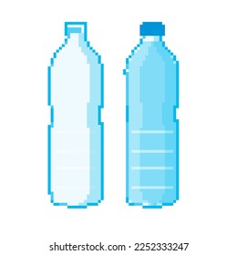 Botella PET.Ilustración vectorial fácil de editar.