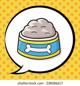 pet bowl doodle, speech bubble