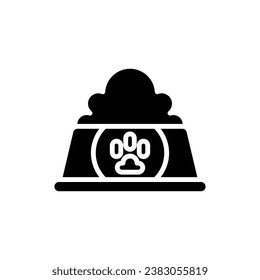 Pet Bowl Filled Icon Vector Illustration