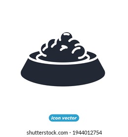 pet bowl icon. pet bowl symbol template for graphic and web design collection logo vector illustration