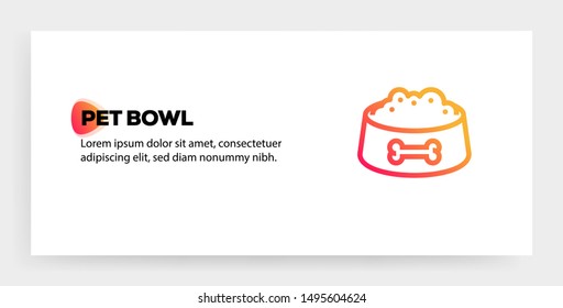 PET BOWL AND ILLUSTRATION ICON CONCEPT