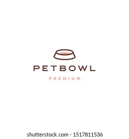pet bowl logo vector icon illustration