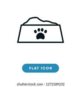 Pet bowl vector icon