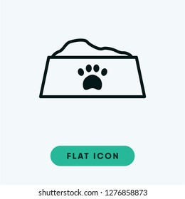 Pet bowl vector icon