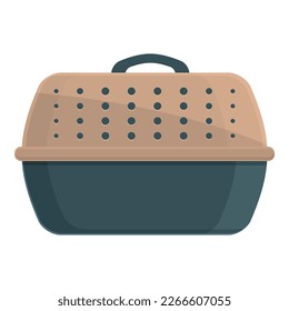 Pet Box Symbol Cartoon Vektor. Tierfall. Transportkoffer