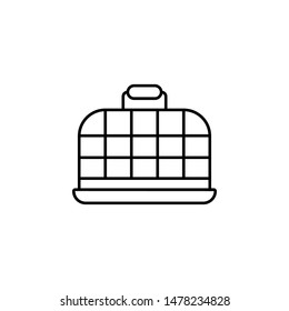 pet box icon. Simple thin line, outline vector of Petshop icons for UI and UX, website or mobile application
