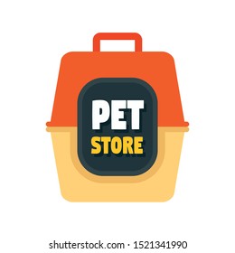 Pet box store logo. Flat illustration of pet box store vector logo for web design