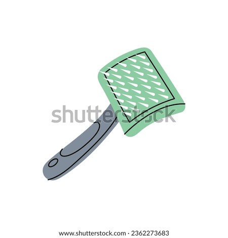 Pet brush. Animals accessories, pet toy supplies. Vector illustration.