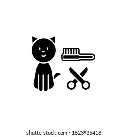 Pet, brush, cat icon. Simple glyph, flat vector of petshop icons for ui and ux, website or mobile application