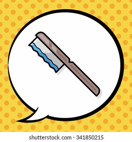 pet brush doodle, speech bubble