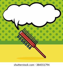 pet brush doodle, speech bubble