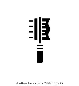 Pet Brush Filled Icon Vector Illustration