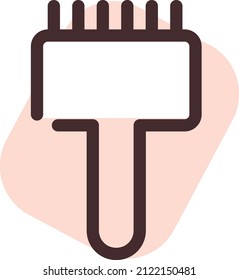 Pet brush, illustration, vector on a white background.