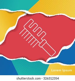 pet brush line icon