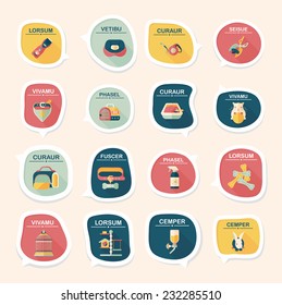 Pet bubble speech flat banner design background set, eps10, dummy text