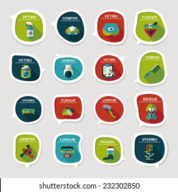 Pet bubble speech flat banner design background set, eps10, dummy text