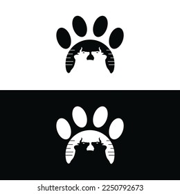Pet bull animal vector logo design . icon logo 