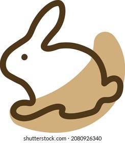 Pet bunny, illustration, vector, on a white background.