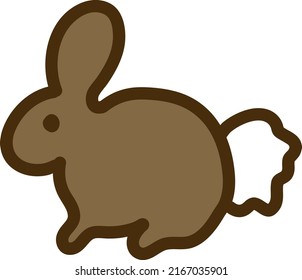Pet bunny, illustration, vector on a white background.