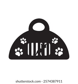 Pet cage icon Basket for pets Vector illustration stock image