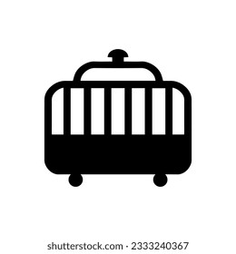 Pet cage icon on white background