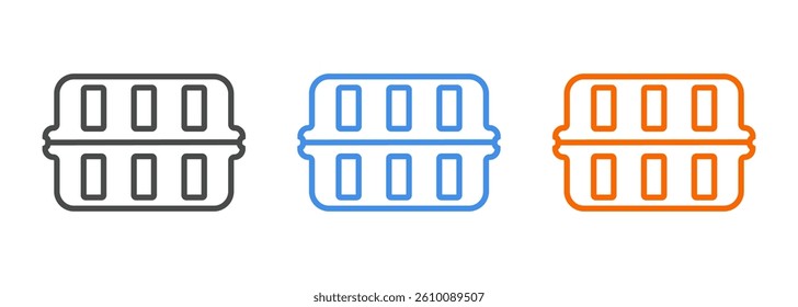 pet cage icon set isolated on white background