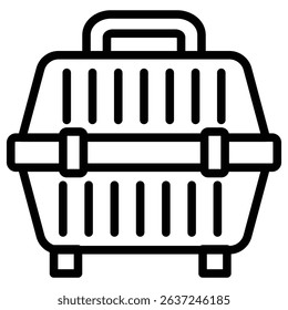 pet cage icon Simple thin line stroke