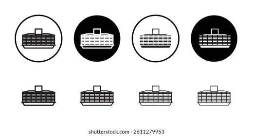 Pet cage icon Thin line art collection