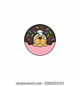 pet cake shop logo design vector