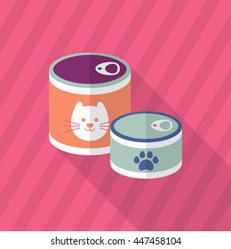 Pet cans icon , Vector flat long shadow design.