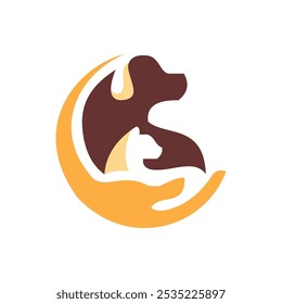 pet car vector icon. pet care logo design template illustration