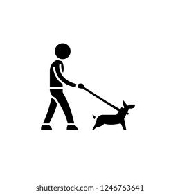 Pet care black icon, vector sign on isolated background. Pet care concept symbol, illustration 