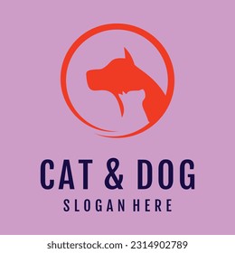 pet care cat and dog logo icon industries 2D vector jamilega
