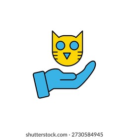 pet care concept line icon. Simple element illustration. pet care concept outline symbol design.