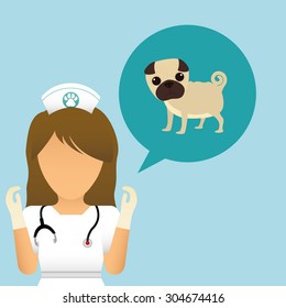 Pet care digital design, vector illustration 10 eps graphic