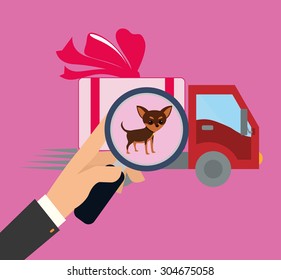 Pet care digital design, vector illustration 10 eps graphic