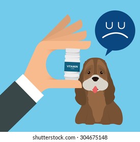 Pet care digital design, vector illustration 10 eps graphic