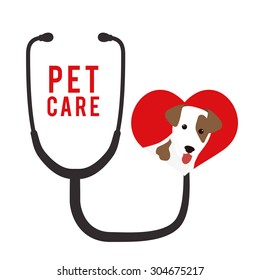 Pet care digital design, vector illustration 10 eps graphic