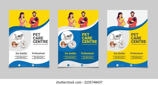 Pet care flyer design flyer template.