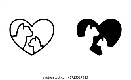 Design-Vorlage für das Symbol für Haustierpflege. Tierpflege-Logo-Design auf weißem Hintergrund