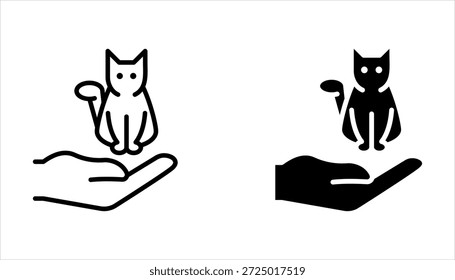 Design-Vorlage für das Symbol für Haustierpflege. Tierpflege-Logo-Design auf weißem Hintergrund
