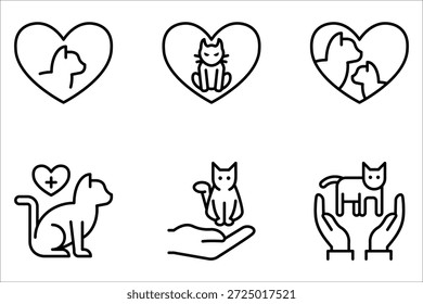 Design-Vorlage für das Symbol für Haustierpflege. Tierpflege-Logo-Design auf weißem Hintergrund