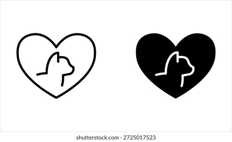 Design-Vorlage für das Symbol für Haustierpflege. Tierpflege-Logo-Design auf weißem Hintergrund