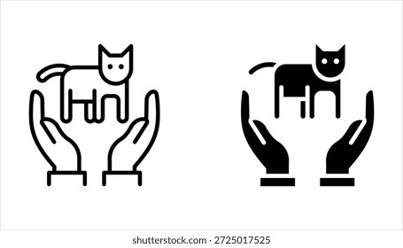 Design-Vorlage für das Symbol für Haustierpflege. Tierpflege-Logo-Design auf weißem Hintergrund