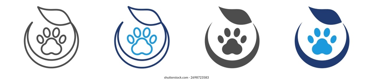 Conjunto de iconos de cuidado de mascotas estilo múltiple